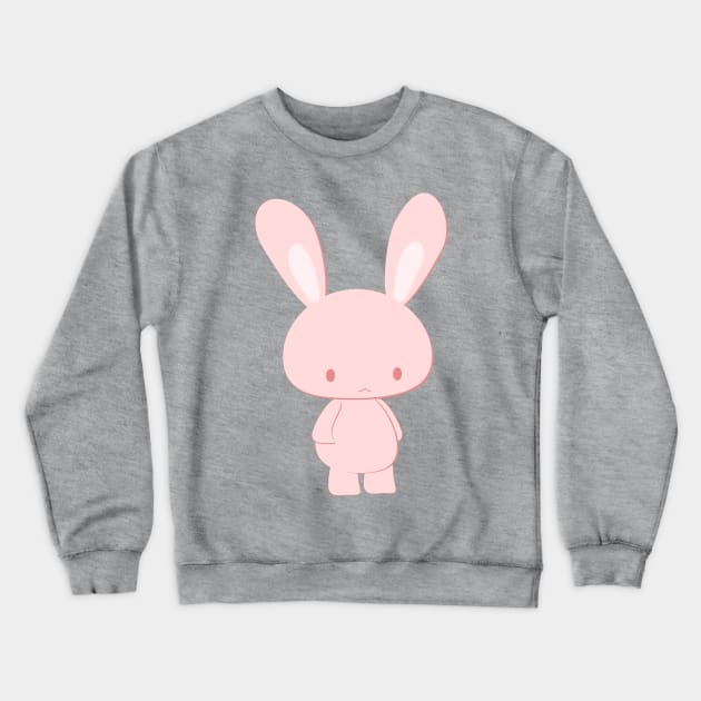 Cute Little Pink Bunny Crewneck Sweatshirt by CeeGunn